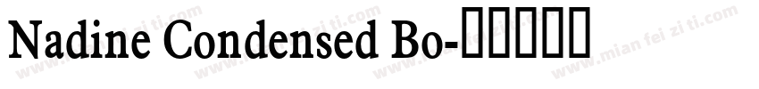 Nadine Condensed Bo字体转换